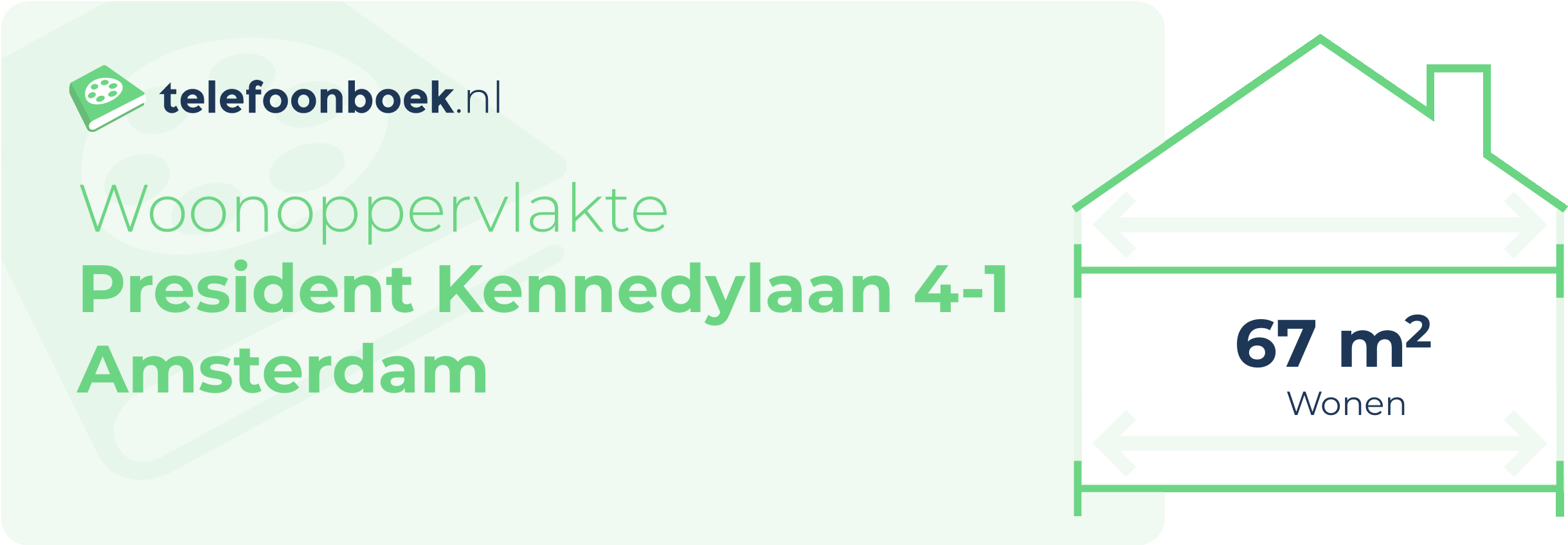 Woonoppervlakte President Kennedylaan 4-1 Amsterdam
