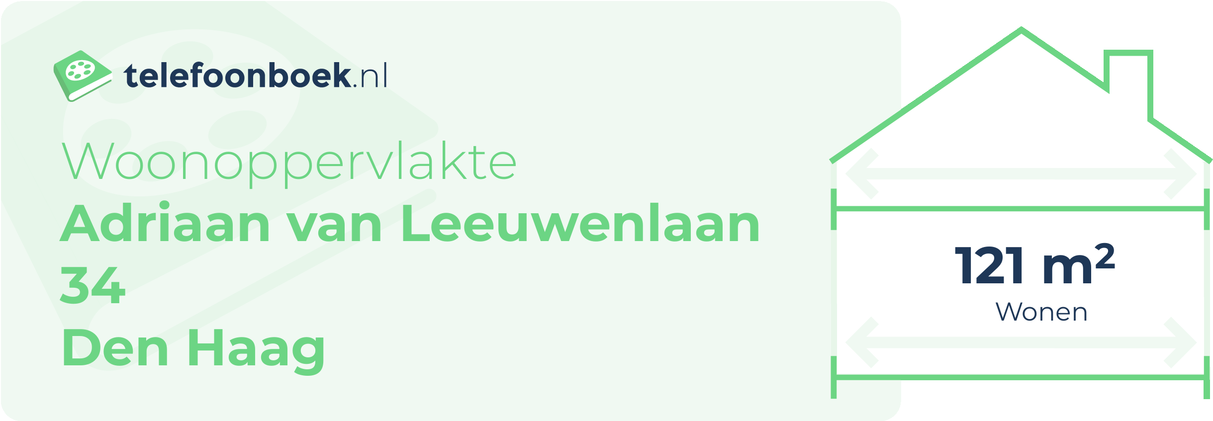 Woonoppervlakte Adriaan Van Leeuwenlaan 34 Den Haag