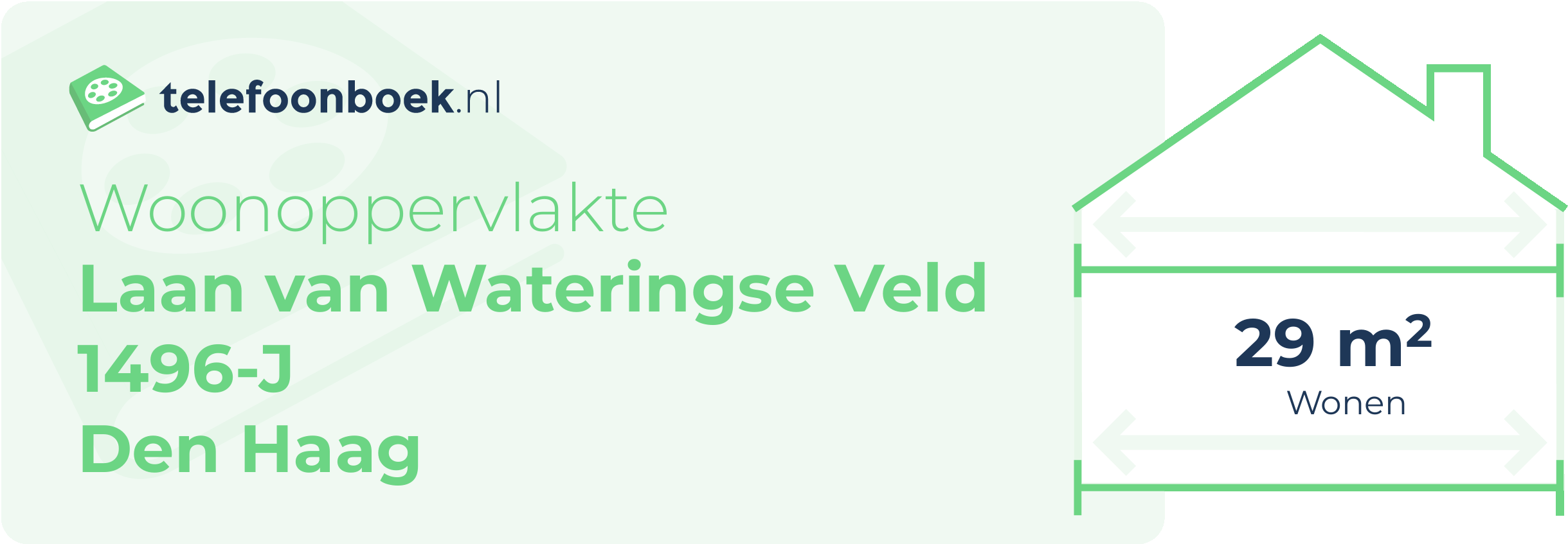 Woonoppervlakte Laan Van Wateringse Veld 1496-J Den Haag