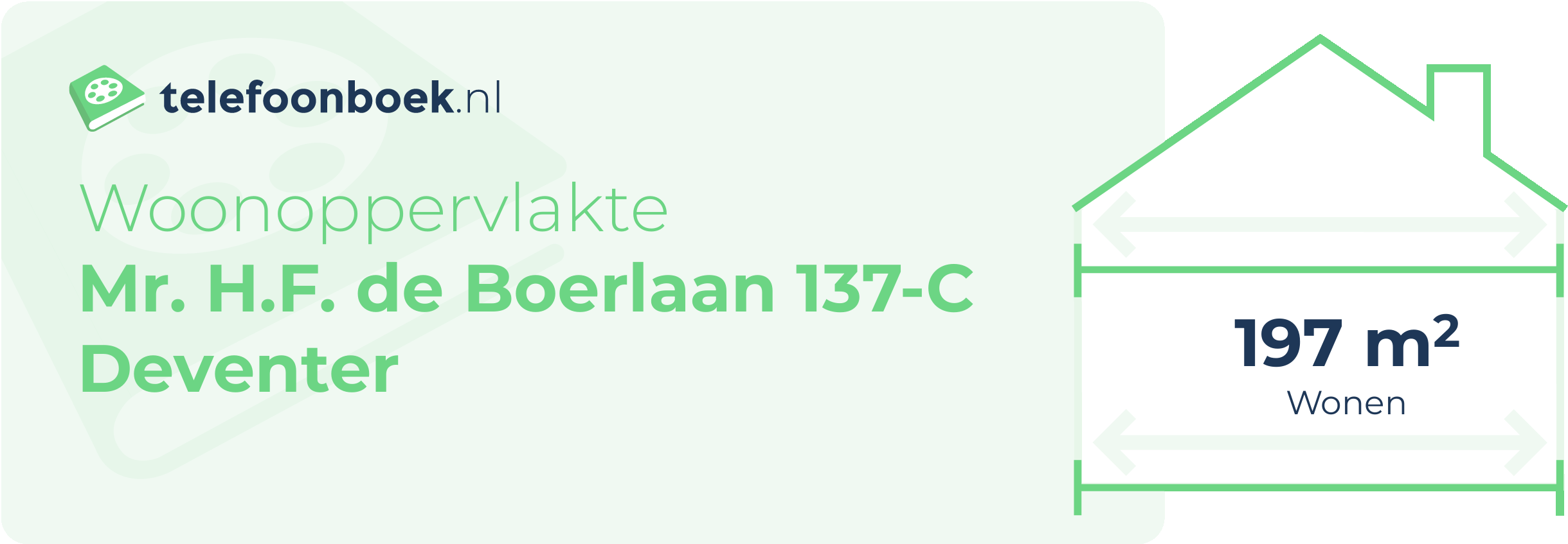 Woonoppervlakte Mr. H.F. De Boerlaan 137-C Deventer