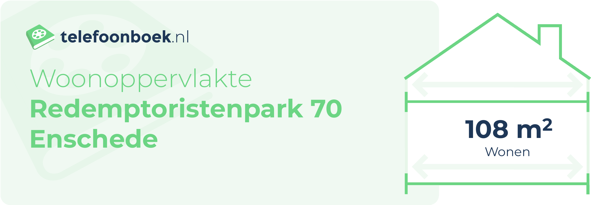 Woonoppervlakte Redemptoristenpark 70 Enschede