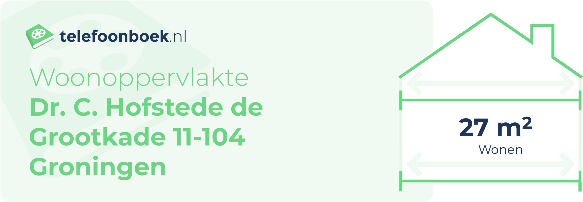 Woonoppervlakte Dr. C. Hofstede De Grootkade 11-104 Groningen