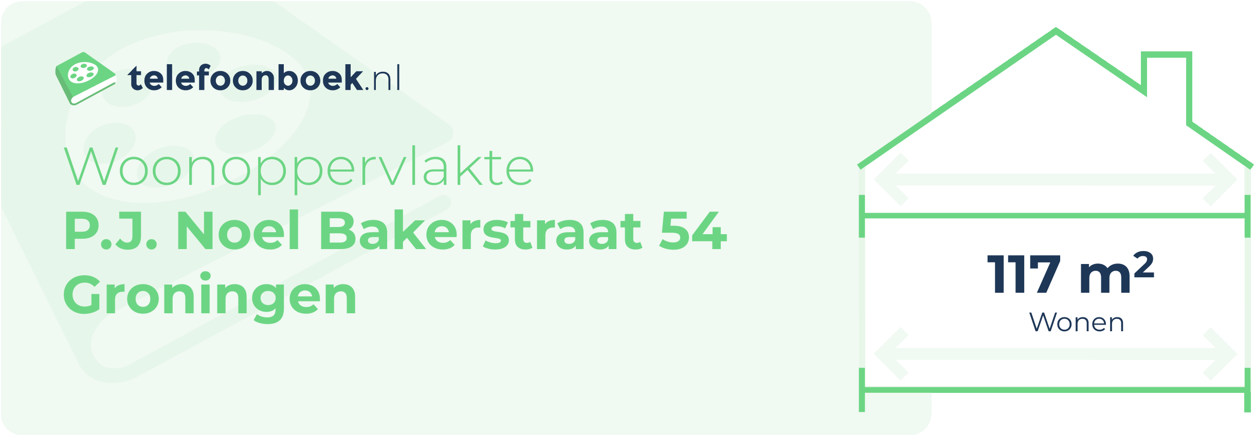 Woonoppervlakte P.J. Noel Bakerstraat 54 Groningen