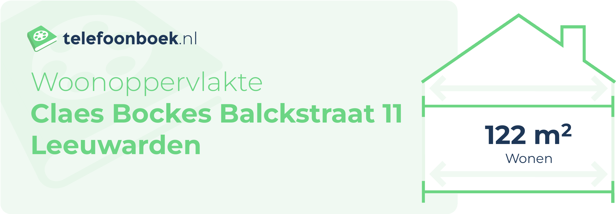 Woonoppervlakte Claes Bockes Balckstraat 11 Leeuwarden