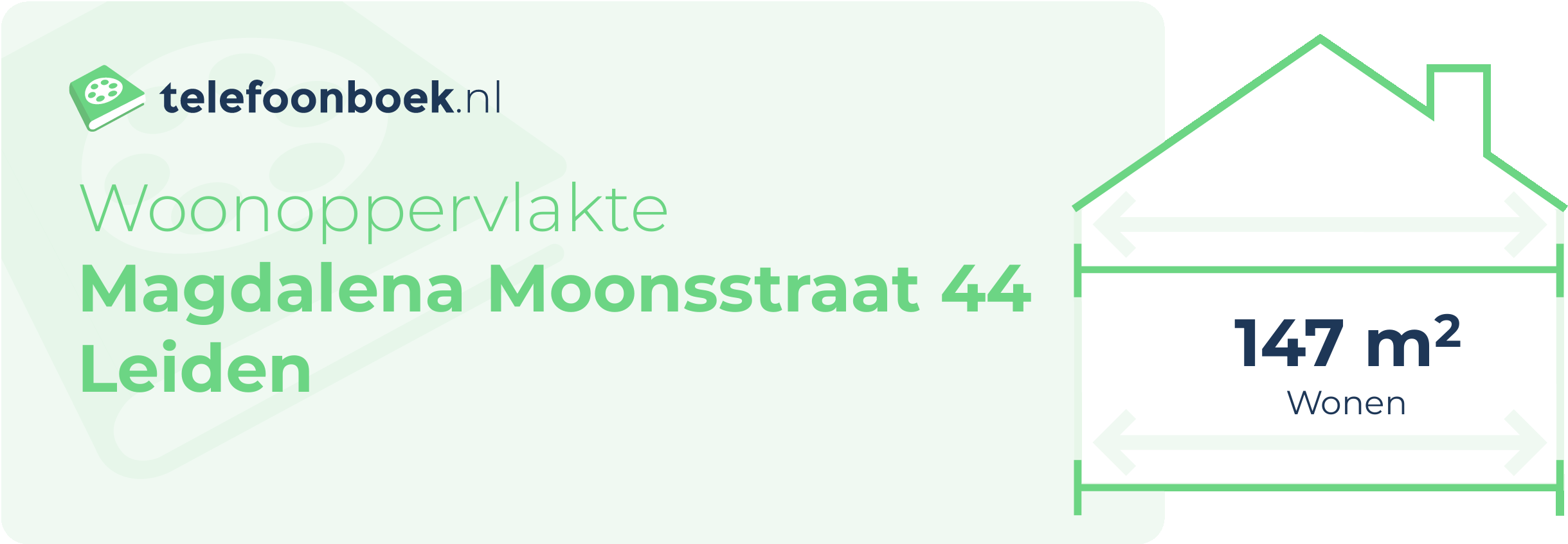Woonoppervlakte Magdalena Moonsstraat 44 Leiden