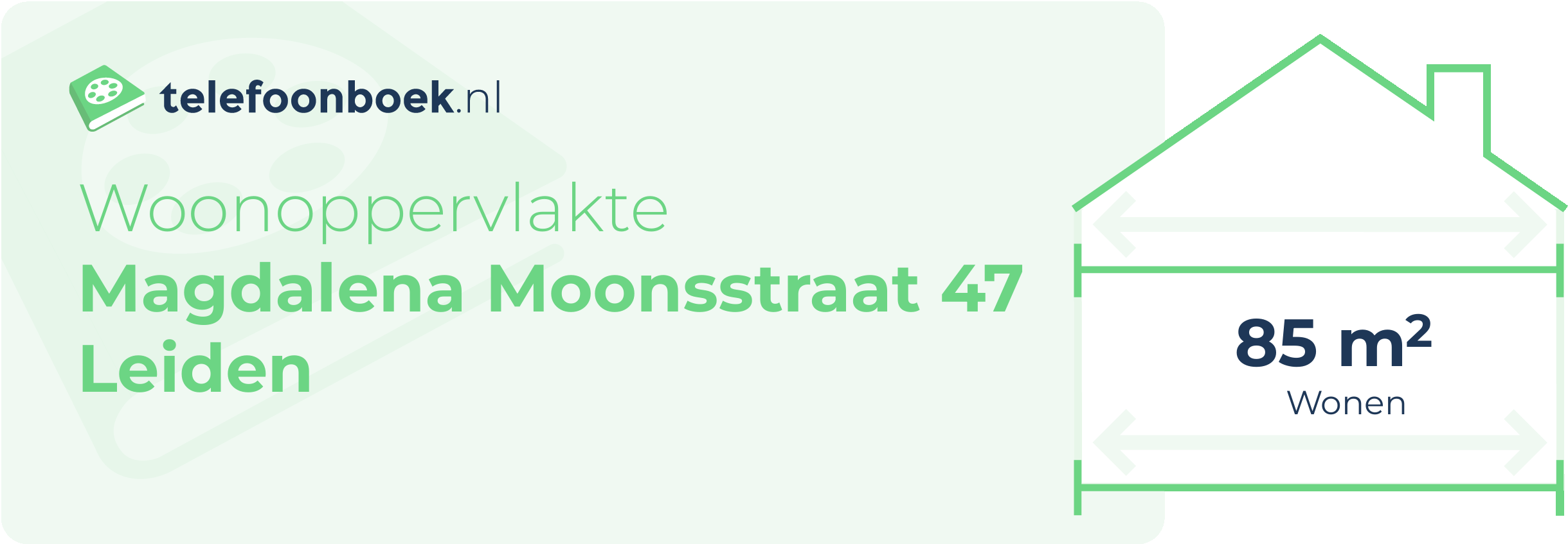 Woonoppervlakte Magdalena Moonsstraat 47 Leiden