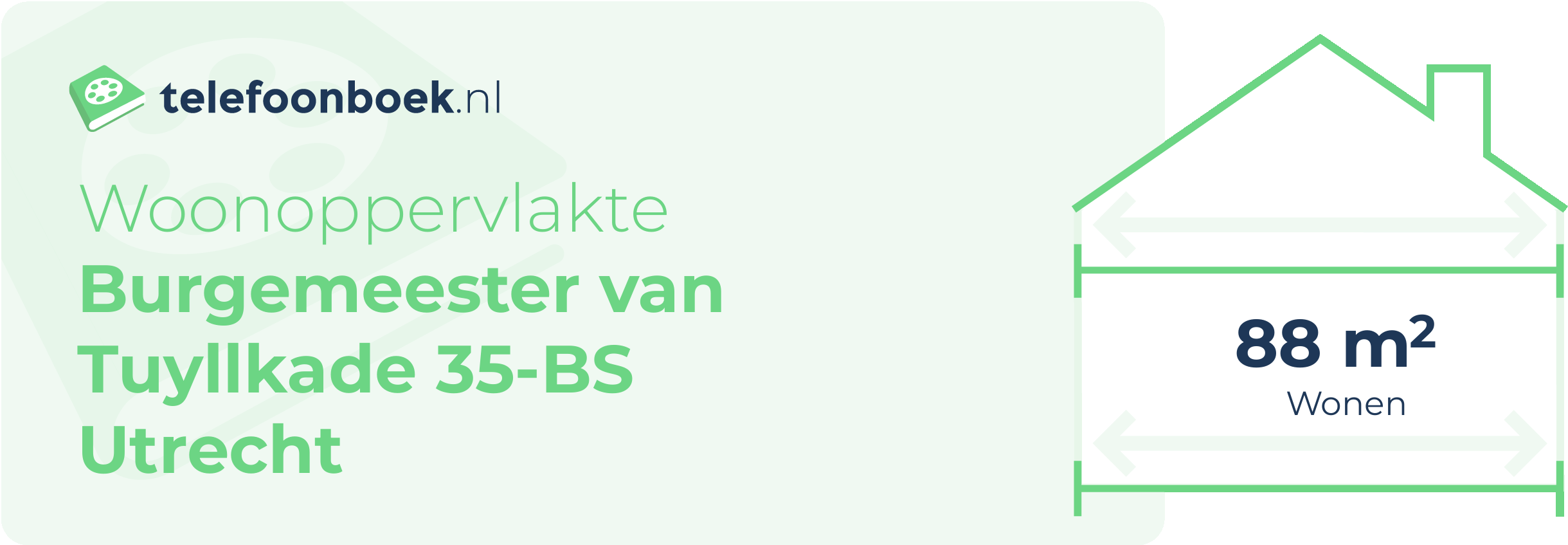 Woonoppervlakte Burgemeester Van Tuyllkade 35-BS Utrecht