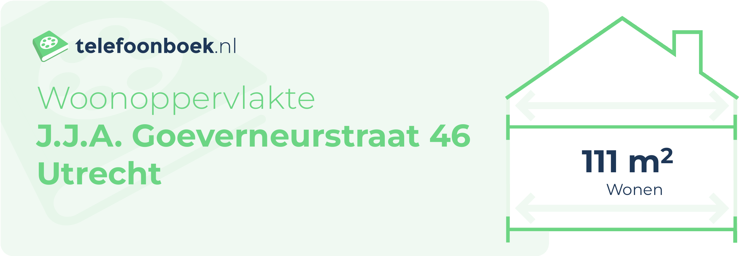 Woonoppervlakte J.J.A. Goeverneurstraat 46 Utrecht