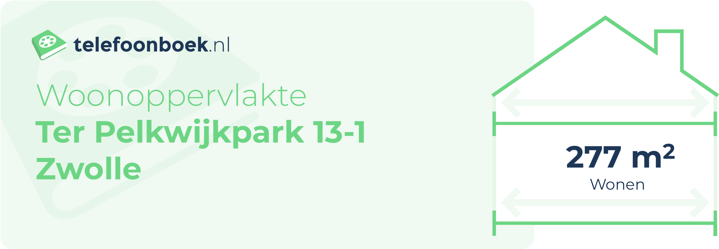 Woonoppervlakte Ter Pelkwijkpark 13-1 Zwolle