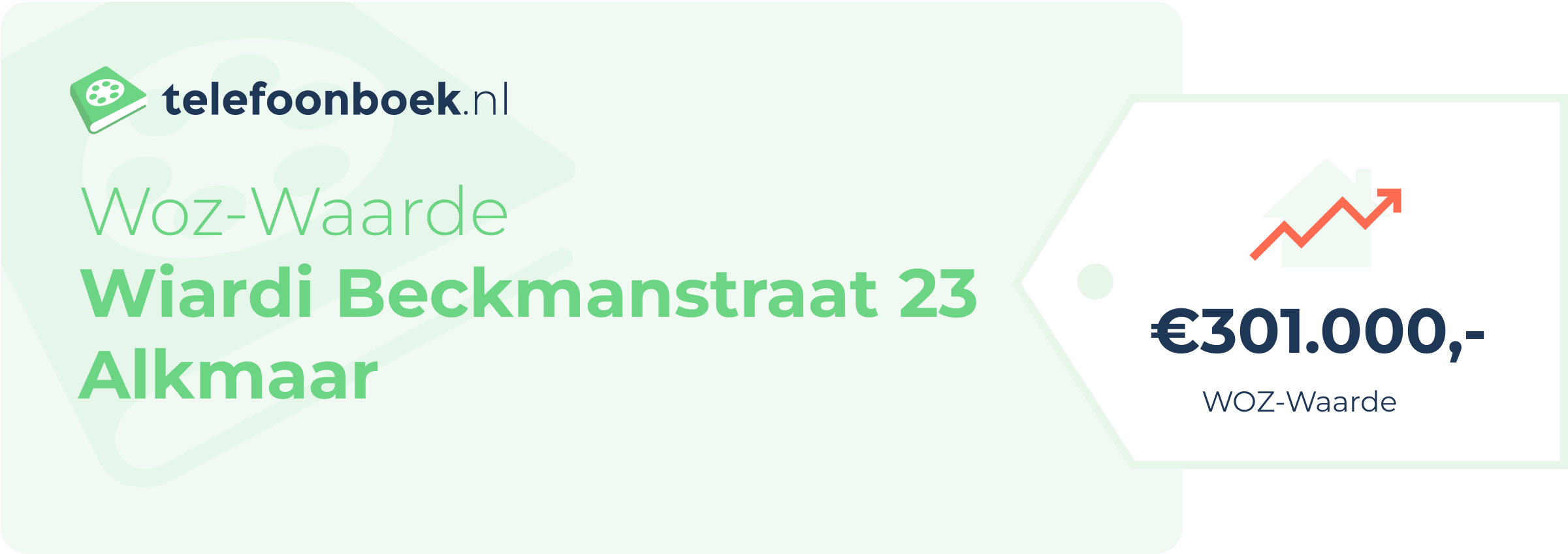 WOZ-waarde Wiardi Beckmanstraat 23 Alkmaar