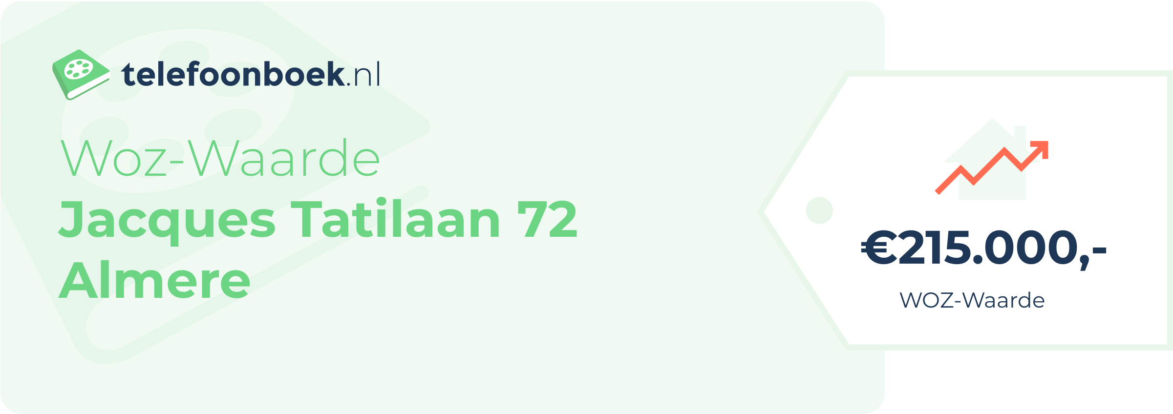 WOZ-waarde Jacques Tatilaan 72 Almere