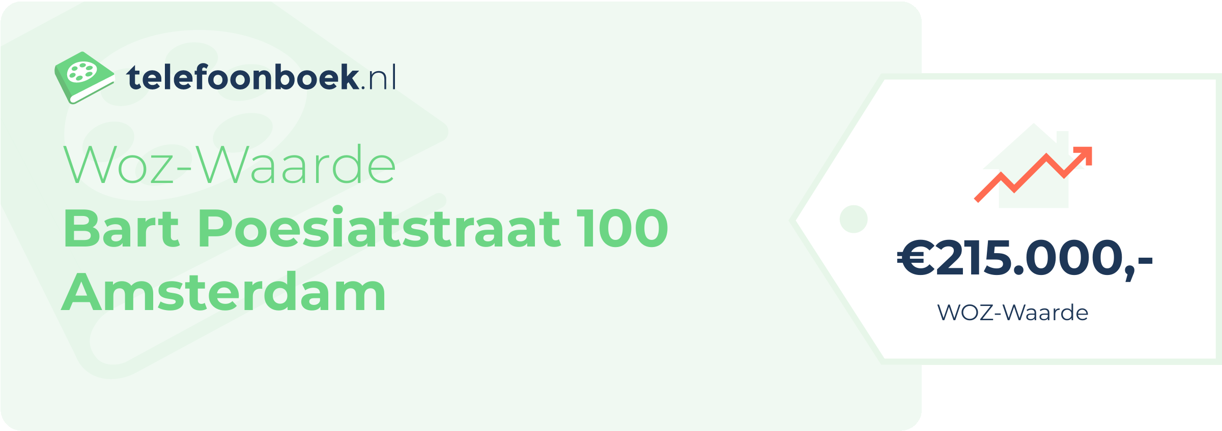 WOZ-waarde Bart Poesiatstraat 100 Amsterdam