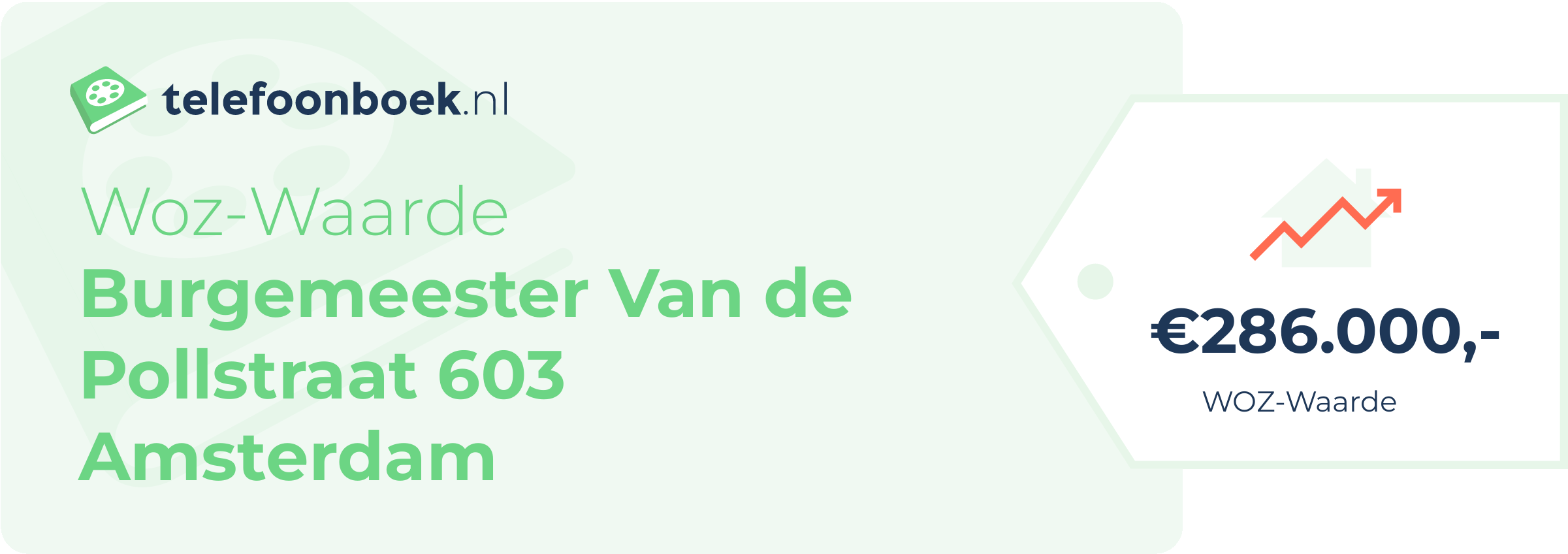 WOZ-waarde Burgemeester Van De Pollstraat 603 Amsterdam