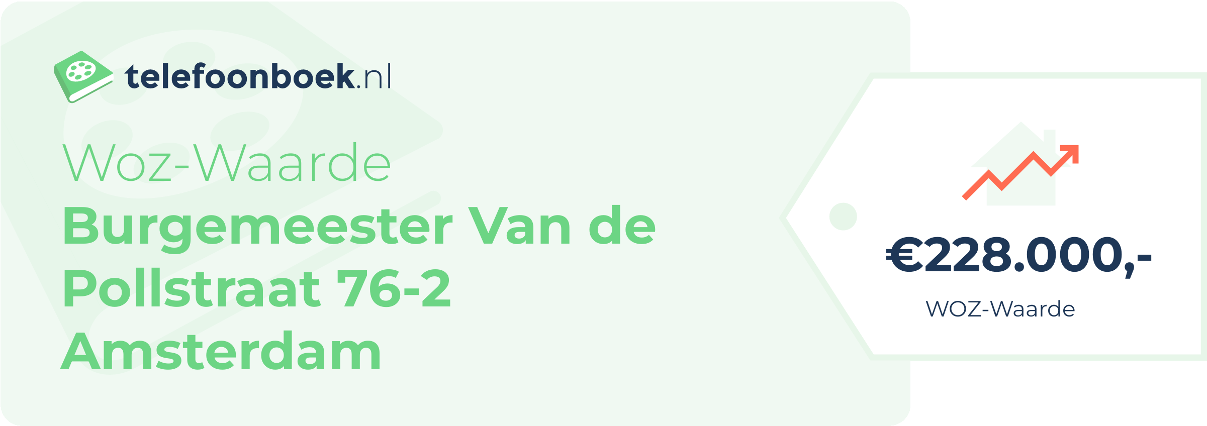 WOZ-waarde Burgemeester Van De Pollstraat 76-2 Amsterdam