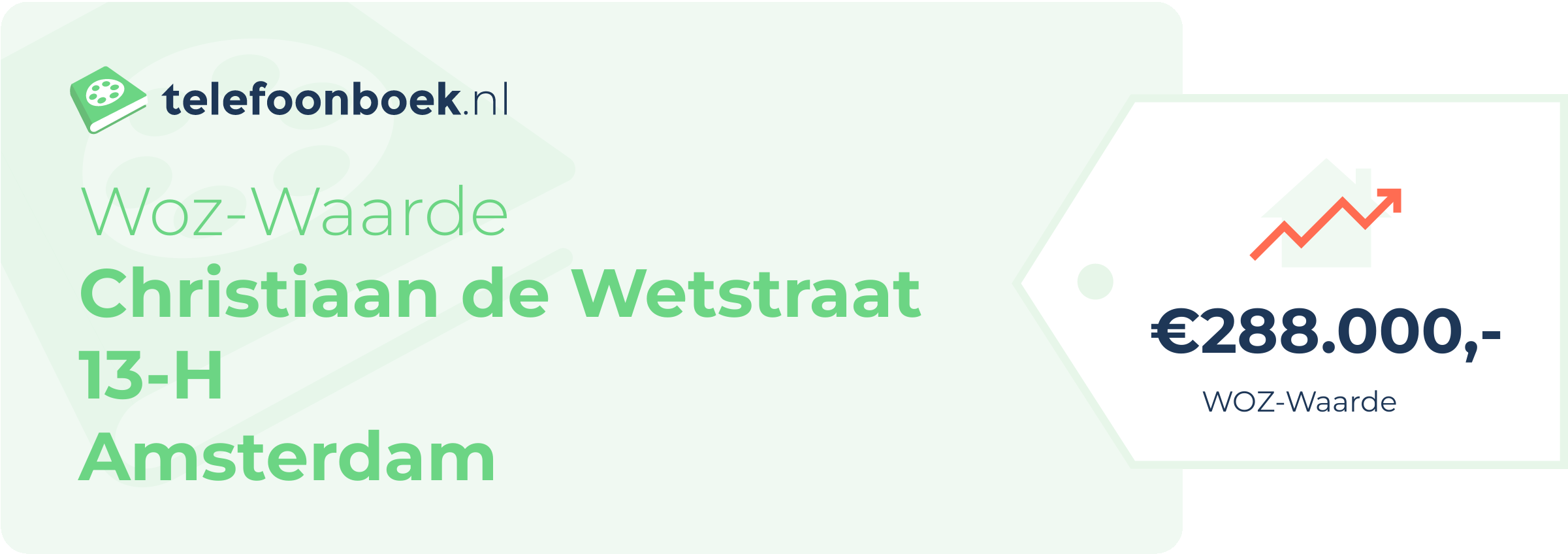WOZ-waarde Christiaan De Wetstraat 13-H Amsterdam