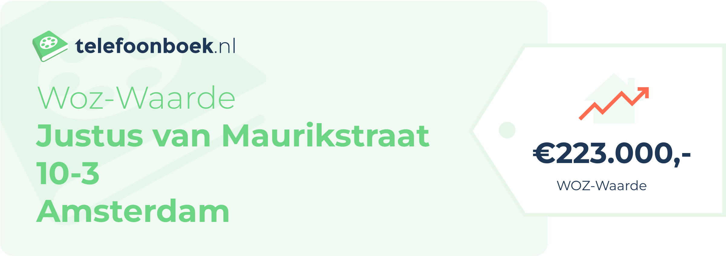 WOZ-waarde Justus Van Maurikstraat 10-3 Amsterdam