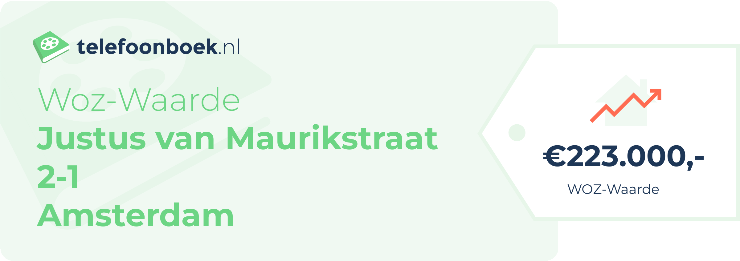 WOZ-waarde Justus Van Maurikstraat 2-1 Amsterdam