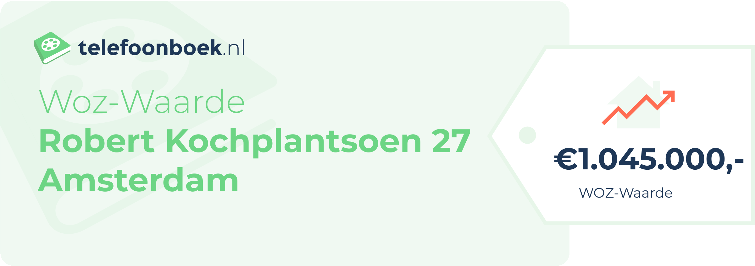 WOZ-waarde Robert Kochplantsoen 27 Amsterdam