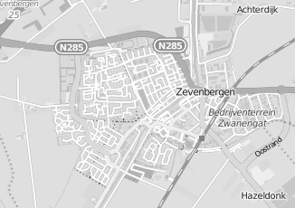 Kaartweergave van Detailhandel in Zevenbergen